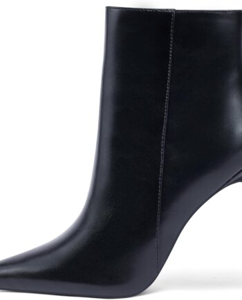 Women Heeled Ankle Booties,Sexy Pointed Toe 4 inch Stiletto High Heel Fashion Ankle & Booties with Side Zipper High Heel Boots Dress Evening Party Boots Shoes