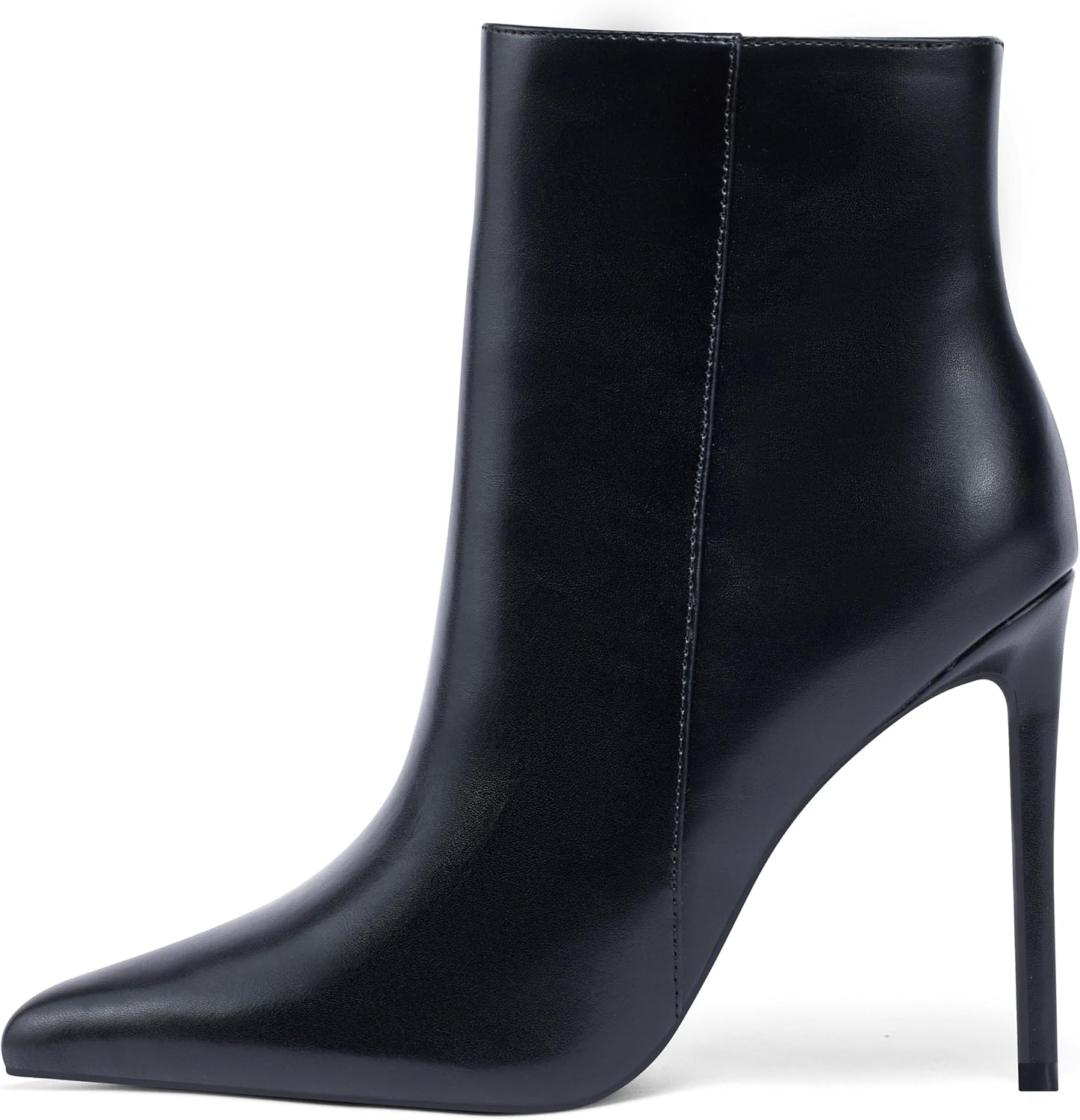 Women Heeled Ankle Booties,Sexy Pointed Toe 4 inch Stiletto High Heel Fashion Ankle & Booties with Side Zipper High Heel Boots Dress Evening Party Boots Shoes