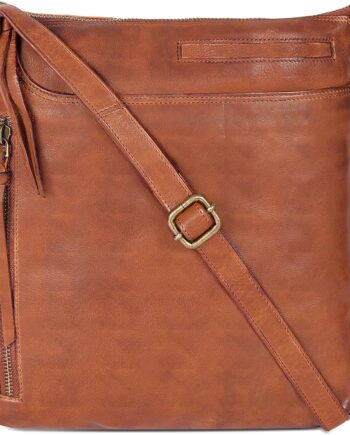 Leather Crossbody Bags for Women - Ladies Sling Handbags - Medium Cross body Purses Handbags - Purses For Women